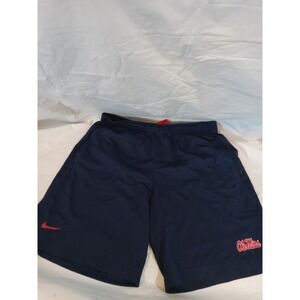 Nike Ole Miss Rebels Dri-Fit Athletic Shorts Navy Blue Men's Size L